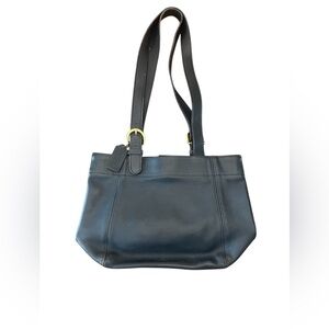 Vintage COACH 1996  Leather Waverly SoHo Buckle Shoulder Bag Deep Navy